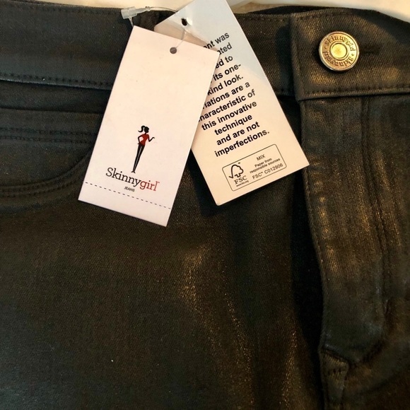 BLACK Denim Skirt SKINNY GIRL w Stretch  Everyday Modern Cotton Party Time - Picture 4 of 8